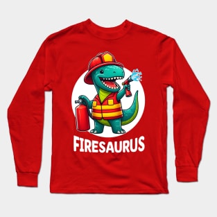 Kawaii Dinosaur Firemen Firesaurus Rex Long Sleeve T-Shirt